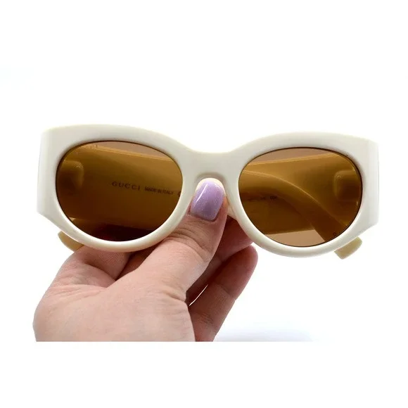 NEW GUCCI GG1544S 004 IVORY BROWN AUTHENTIC SUNGLASSES - Picture 15 of 16